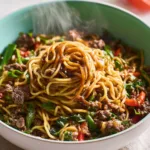 Mongolian Beef Noodles (High Protein & Fast)