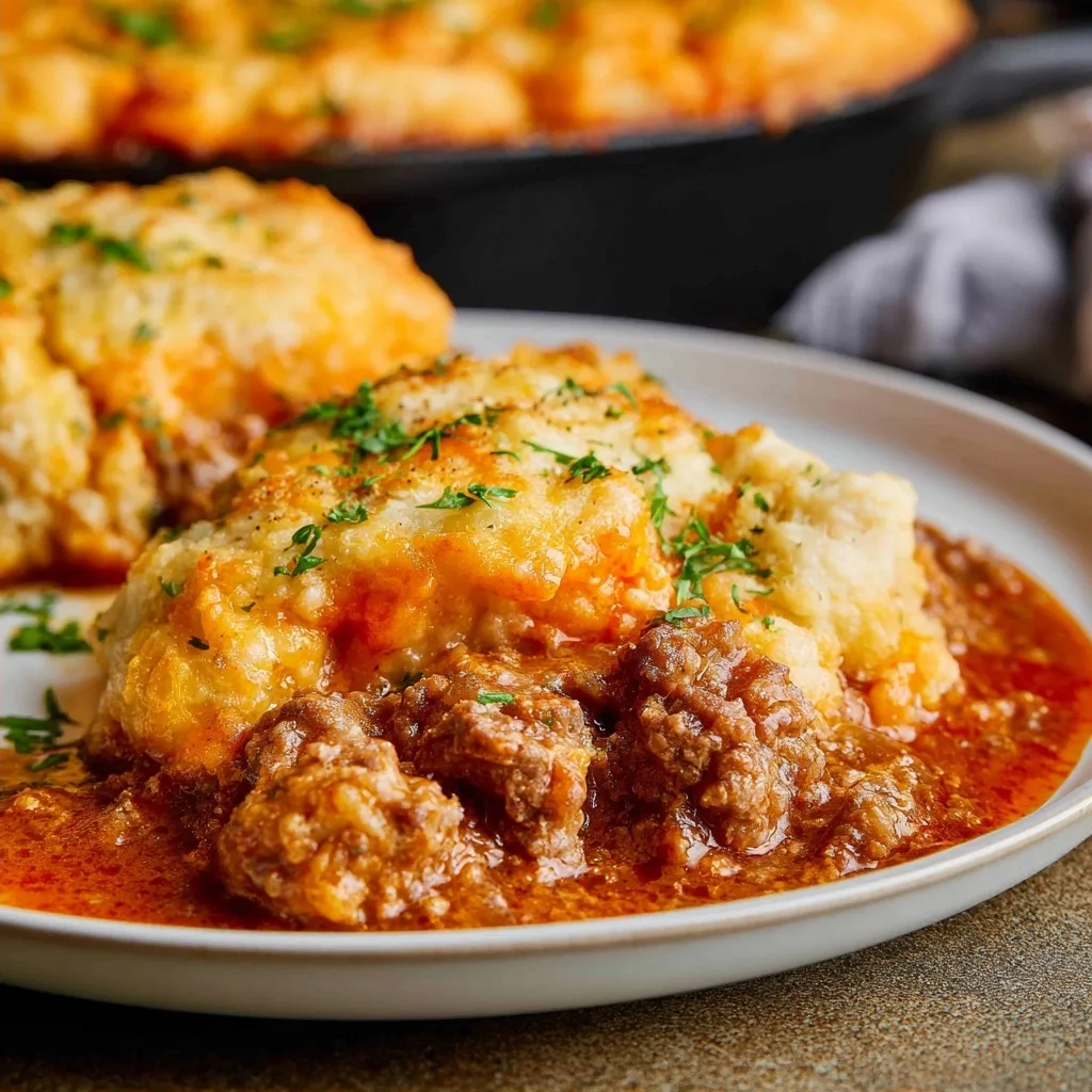 Cheddar Bay Ground Beef Cobbler Recipe