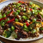 Mongolian Ground Beef with Veggies Recipe