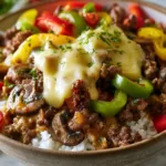 Ground Beef Philly Cheesesteak Bowl Recipe