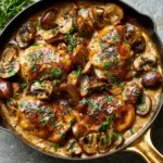 Skillet Chicken and Mushroom Cream Sauce Recipe