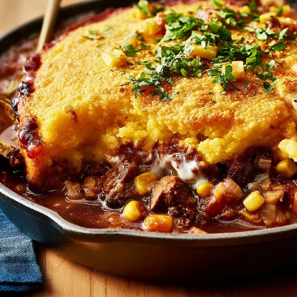 Easy and Hearty Cornbread Cowboy Casserole Recipe