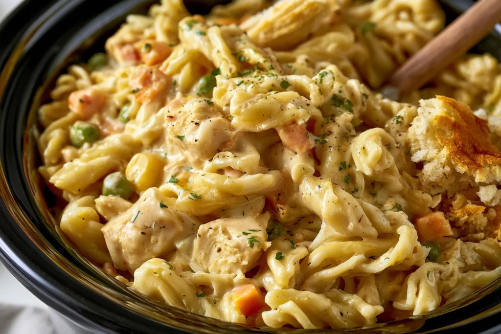 Crock Pot Chicken Pot Pie Pasta Recipe