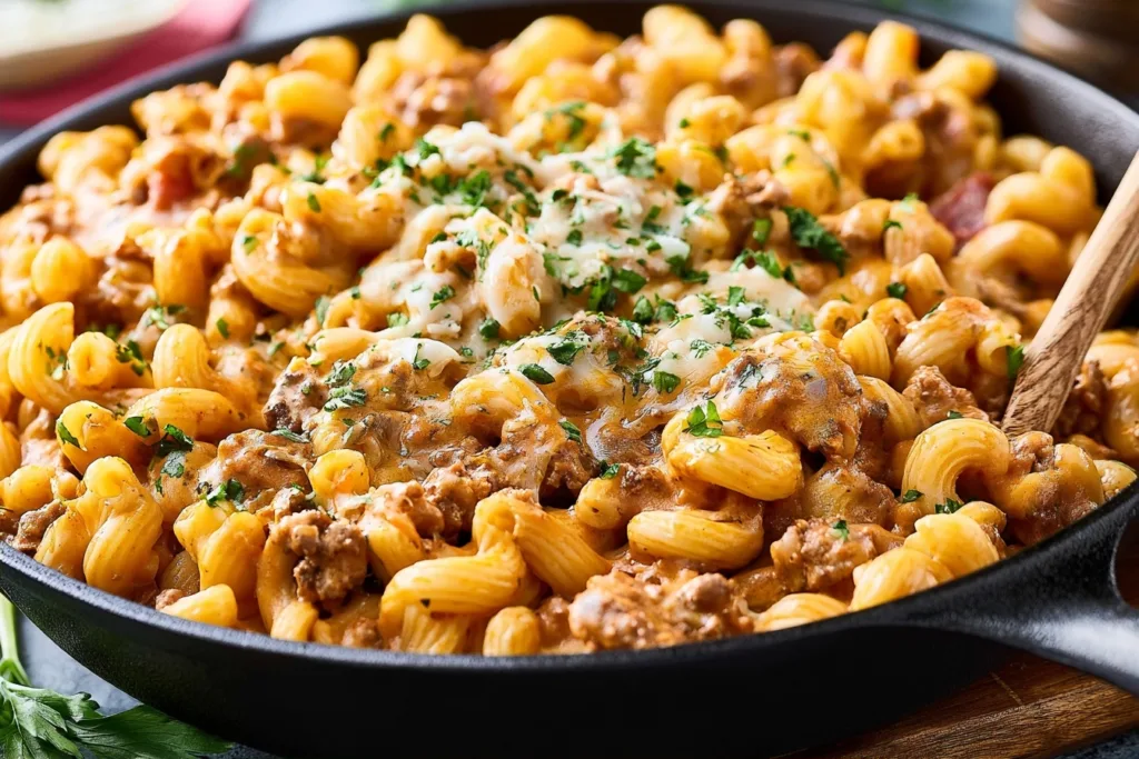 Cheeseburger Pasta: A Creamy One-Skillet Meal