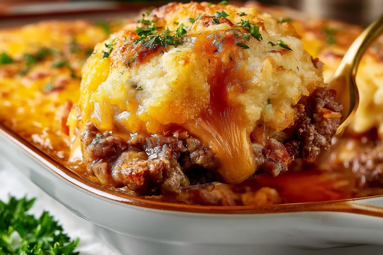 Cheddar Bay Ground Beef Cobbler: Easy Savory Comfort Food