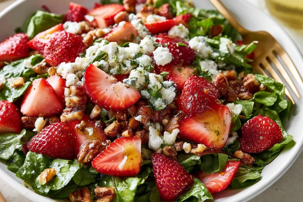 Strawberry Crunch Salad with Champagne Vinaigrette