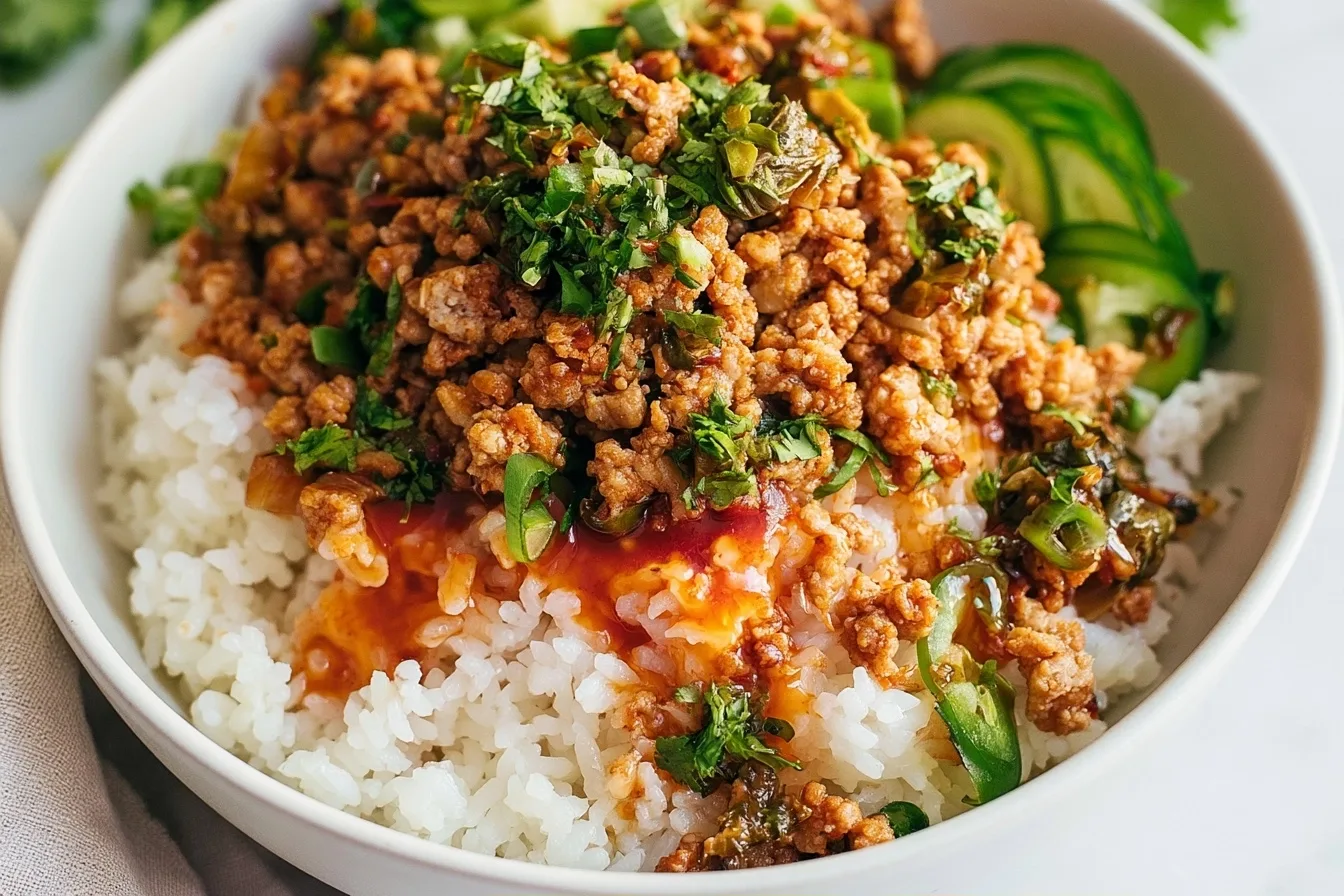 Firecracker Ground Chicken Bowl: Easy Weeknight Dinner
