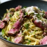 Garlic Parmesan Steak Pasta: A Creamy Weeknight Masterpiece