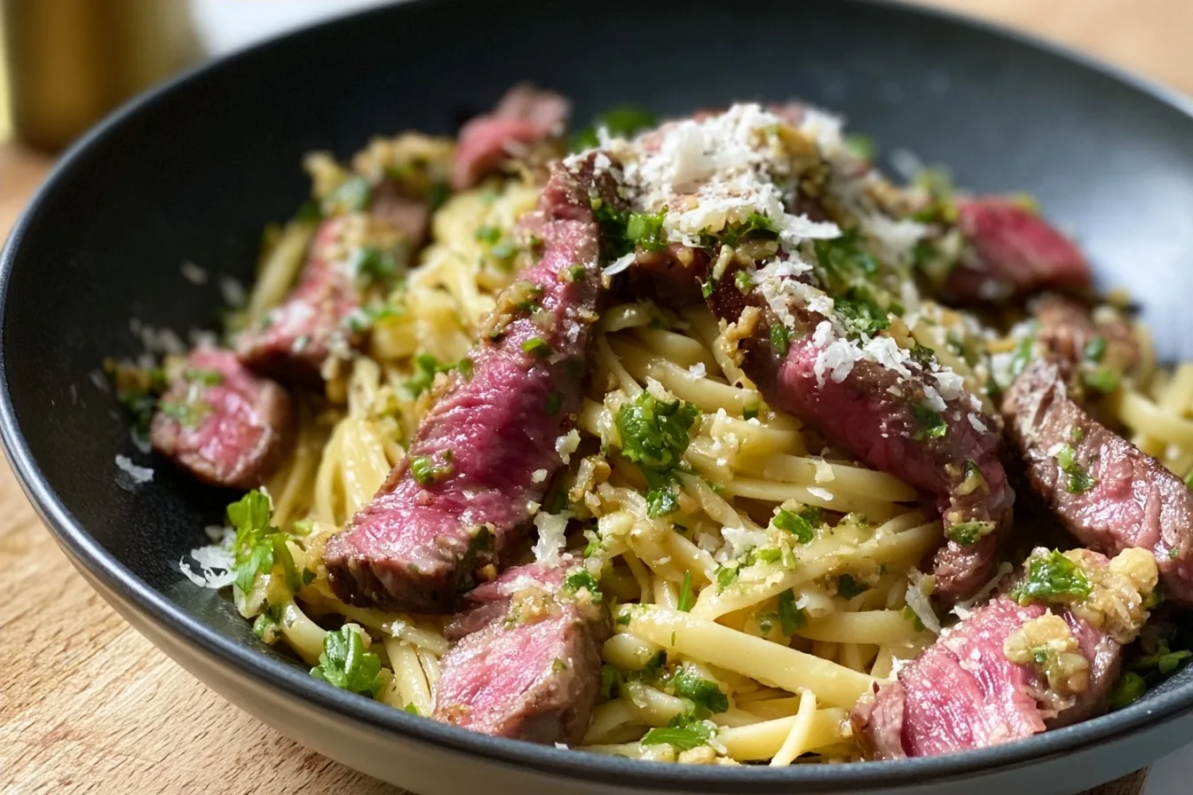 Garlic Parmesan Steak Pasta: A Creamy Weeknight Masterpiece