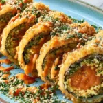 Crunchy Fried Sushi Burrito with Salmon Recipe