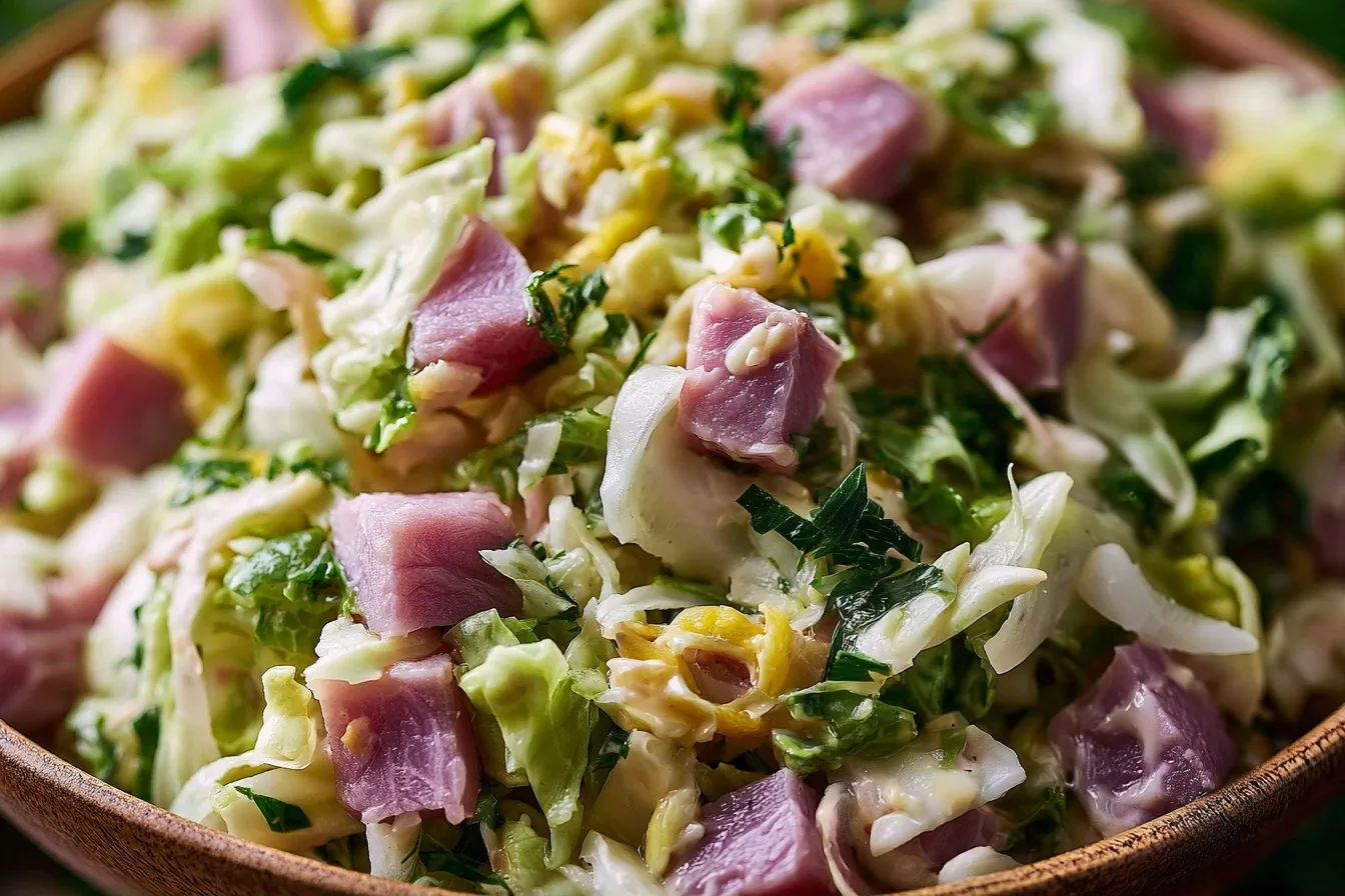 Cabbage and Ham Salad: A Fresh and Crunchy Recipe
