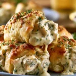 Chicken Alfredo Crescent Roll-Ups